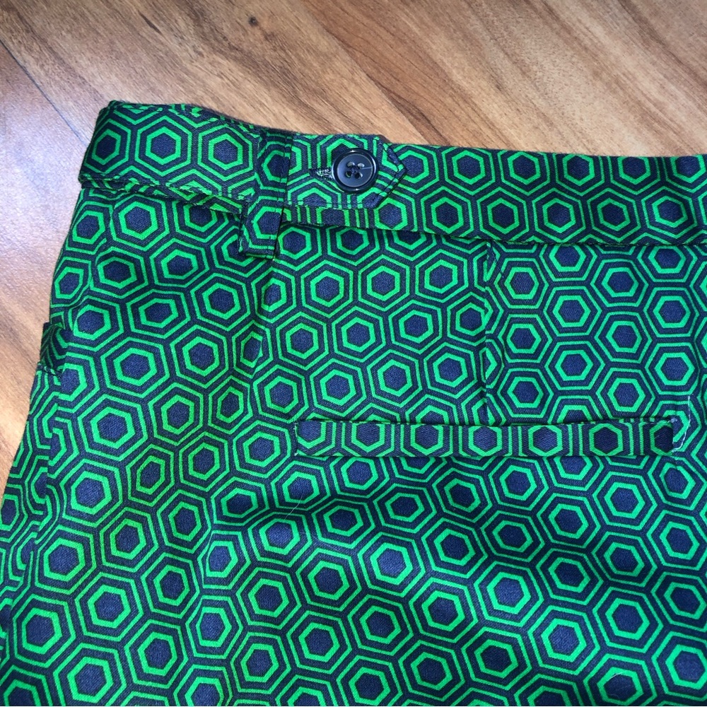 Flat front golf shorts Laundry size 10 green/blue preppy - Picture 9 of 9
